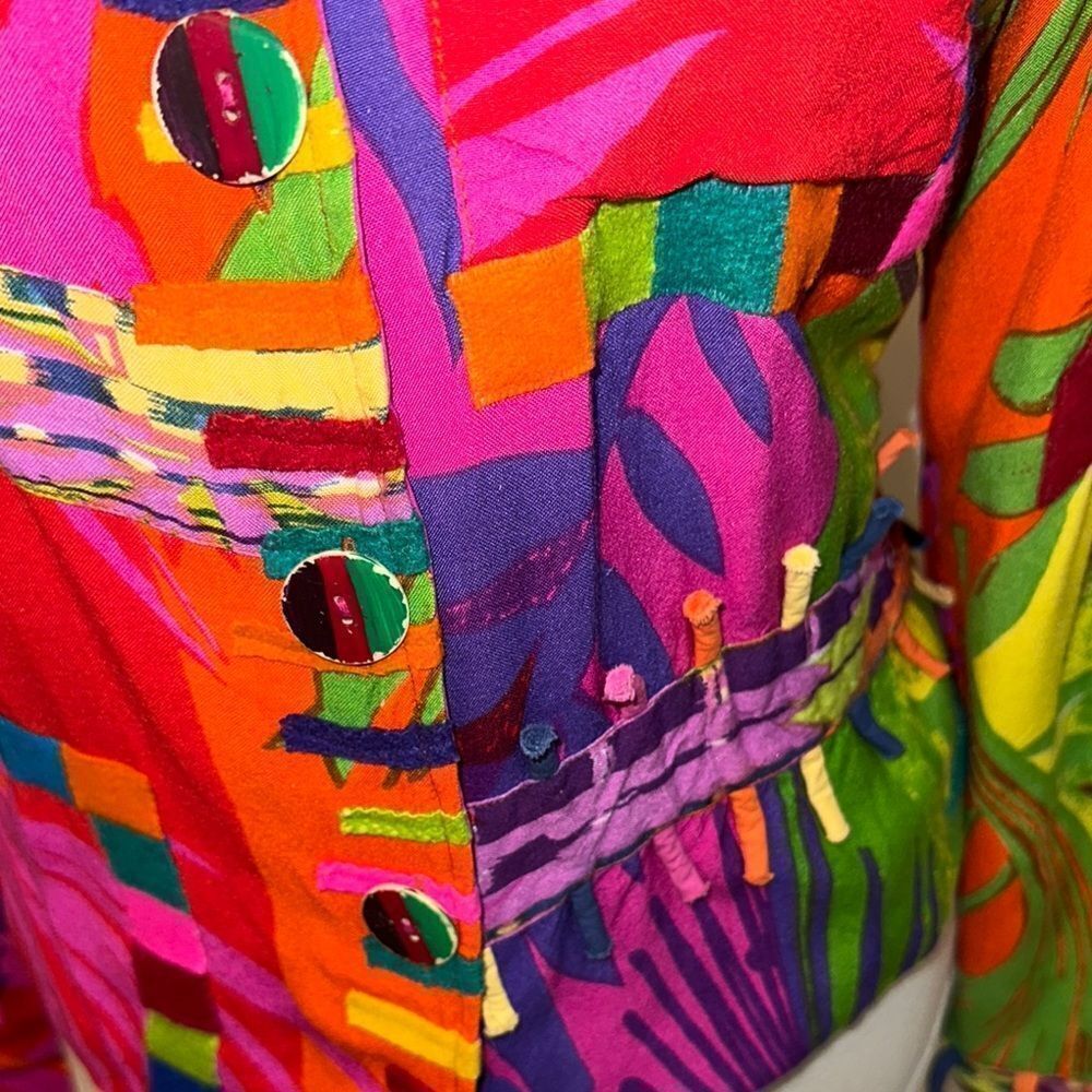 Patchington Vibrant Multicolor Button-Up Jacket S… - image 8